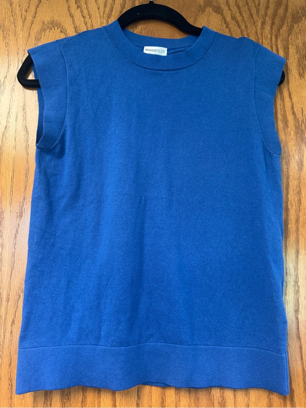 Minnie Rose Girls' Cobalt Blue Sleeveless Knit Tank